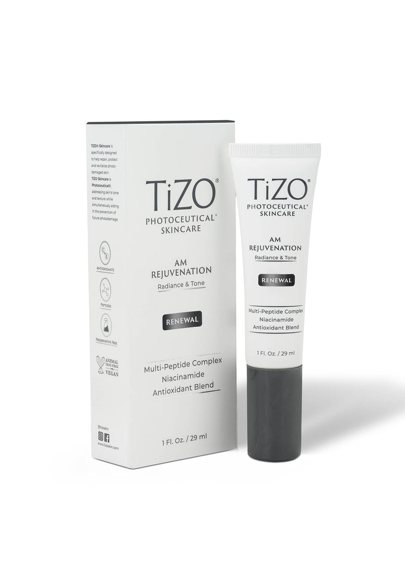 Tizo Photoceutical skincare AM rejuvenation box and tube